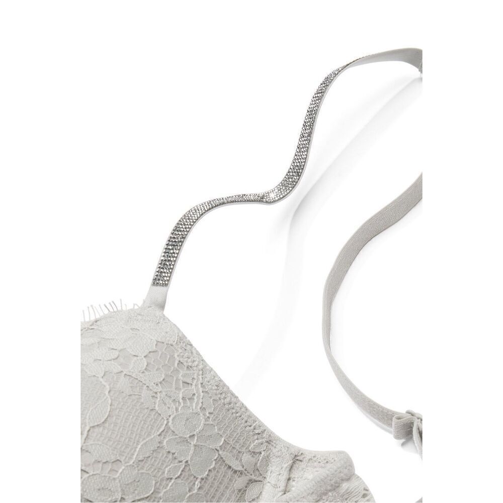 Nwt 44d victorias secret VS shine twinkle silver lace balconette bra - Picture 4 of 6